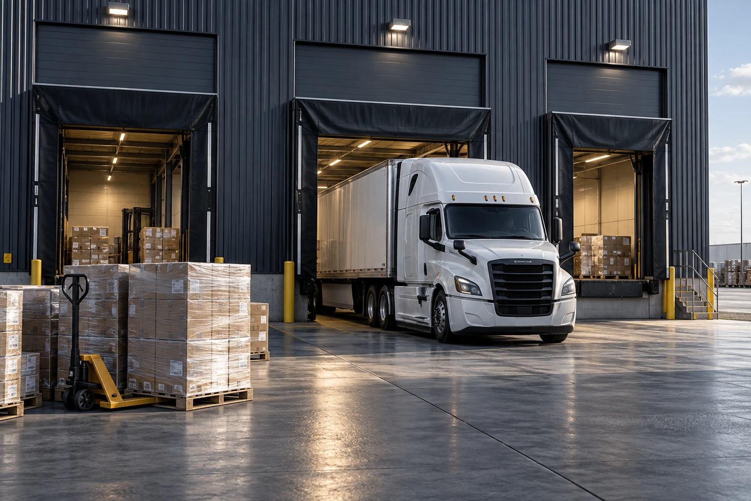 Illustrative freight scene
